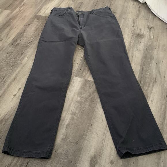 Duluth Trading Co Flex Fire Hose Pants Mens 40x34 Gray 5-Pocket Workwear Casual - Picture 1 of 7